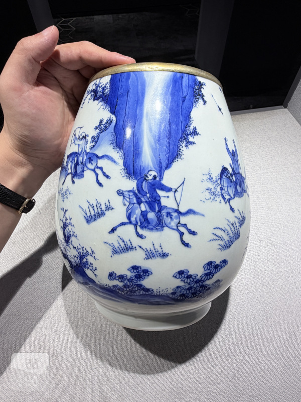 明崇祯 青花狩猎图尊 - 图7